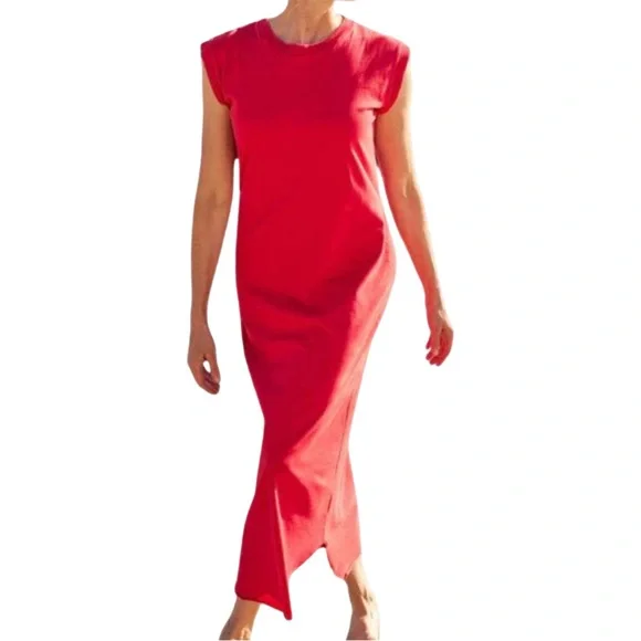 Frank & Eileen NWOT Cory Vintage Muscle Tee Dress Double Decker Red Size M - Picture 2 of 5